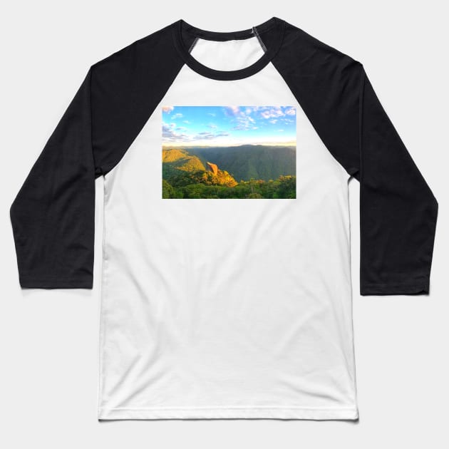 Mountain Top Rainforest Baseball T-Shirt by Felicity-K